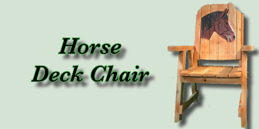 Horse deck chair, deck chair, deck lounge chair